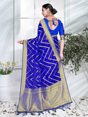 Elegant Blue Organza Silk Saree