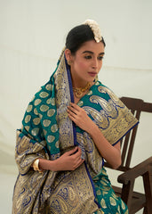 Teal Art Silk Saree