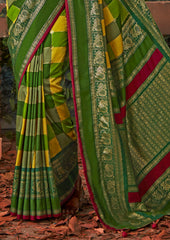 Exquisite Green Tussar Silk Saree