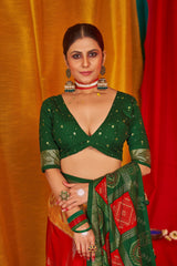 Shop Yellow Tussar Silk Swarovski Saree