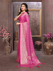 Exquisite Pink Brasso Saree