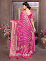 Exquisite Pink Brasso Saree