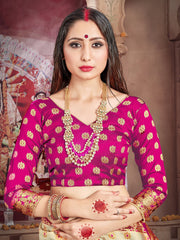 Elegant Off White Banarasi Art Silk Saree