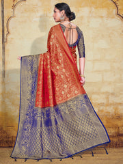 Elegant Red Banarasi Art Silk Saree