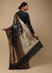 Elegant Black Art Silk Banarasi Saree