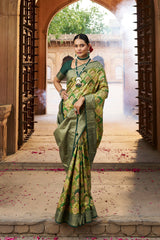 Discover the Elegance of Green Cotton-Silk Sarees