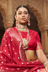 Elegant Pink Cotton-Silk Woven Saree