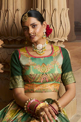 Discover the Elegance of Green Cotton-Silk Sarees