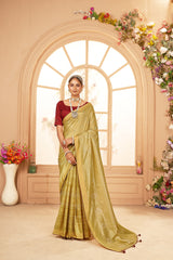  Copper Cotton Silk Bandhani Print Saree 
