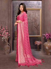 Exquisite Pink Brasso Saree