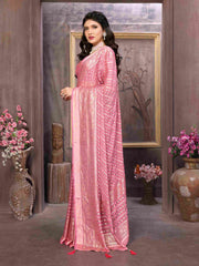 Exquisite Pink Brasso Saree