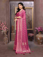 Exquisite Pink Brasso Saree