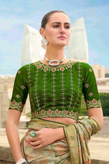 Exquisite Multi Jacquard Woven Saree