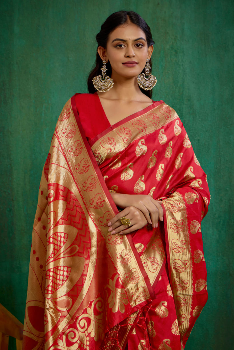 shop-elegant-red-banarasi-art-silk-woven-ready-to-wear-saree-online-best-prices-rtw-1053