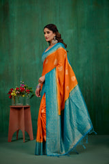 Shop Elegant Mustard Banarasi Art Silk Woven Ready to Wear Saree Online - Best Prices-RTW-2103
