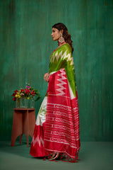 Shop Elegant Green Mysore Art Silk Printed Ready to Wear Saree Online - Best Prices-RTW-2199