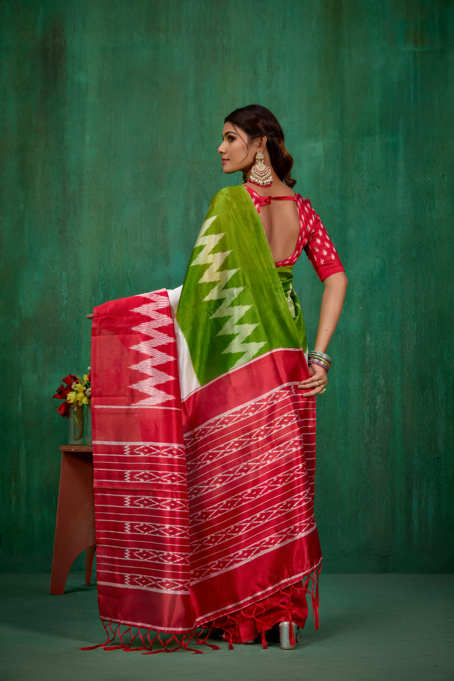 Shop Elegant Green Mysore Art Silk Printed Ready to Wear Saree Online - Best Prices-RTW-2199