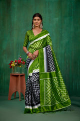 Shop Elegant Black Mysore Art Silk Printed Ready to Wear Saree Online - Best Prices-RTW-2202