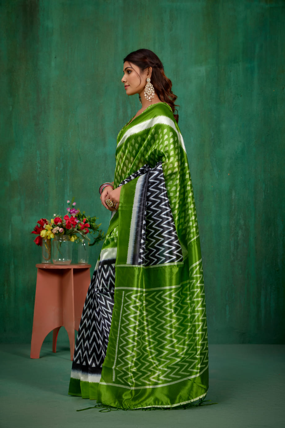 Shop Elegant Black Mysore Art Silk Printed Ready to Wear Saree Online - Best Prices-RTW-2202