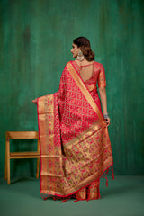 Shop Elegant Red Banarasi Art Silk Woven Ready to Wear Saree Online - Best Prices-RTW-2320